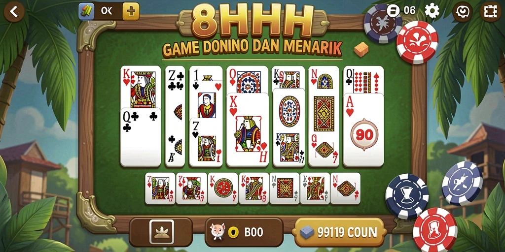 Tampilan gameplay 8HHH yang mengasyikkan dan interaktif.