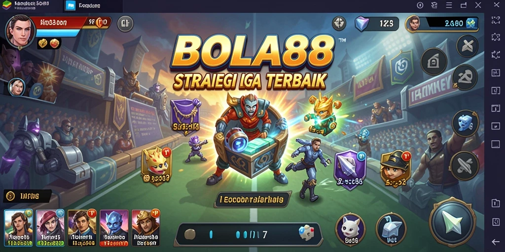Tampilan gameplay menarik dari BOLA88 dengan aksi sepak bola yang mendebarkan.