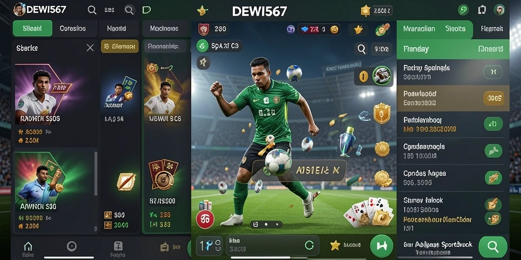 Tampilan gameplay menarik dari DEWI567 yang menampilkan berbagai taruhan olahraga.
