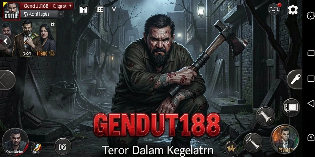 Screenshot menampilkan aksi menegangkan dalam GENDUT188.