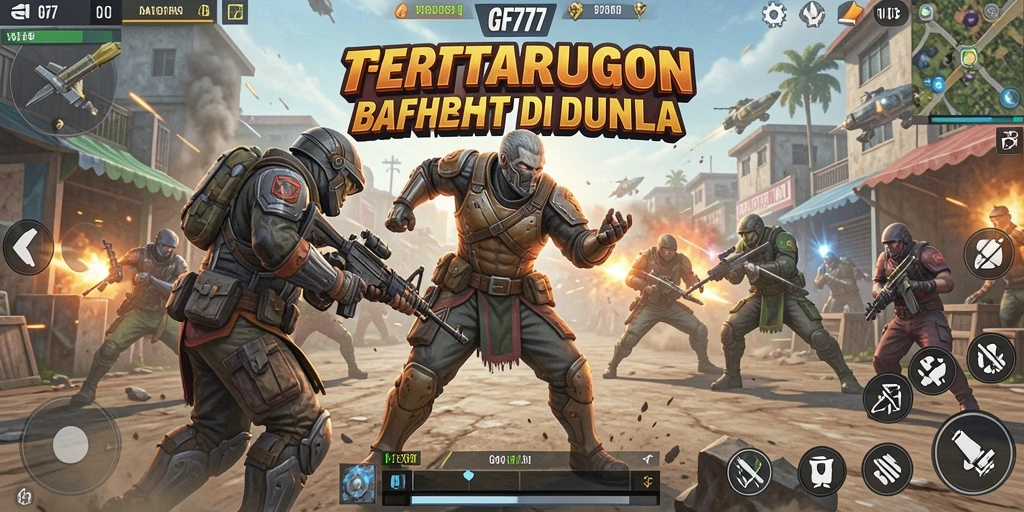 Gameplay mendebarkan dalam pertempuran Battle Royale.