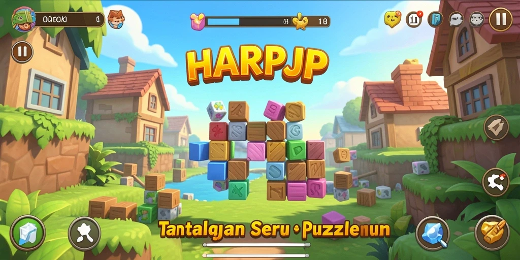 Screenshot menunjukkan gameplay seru dan menantang dari HARAPJP.