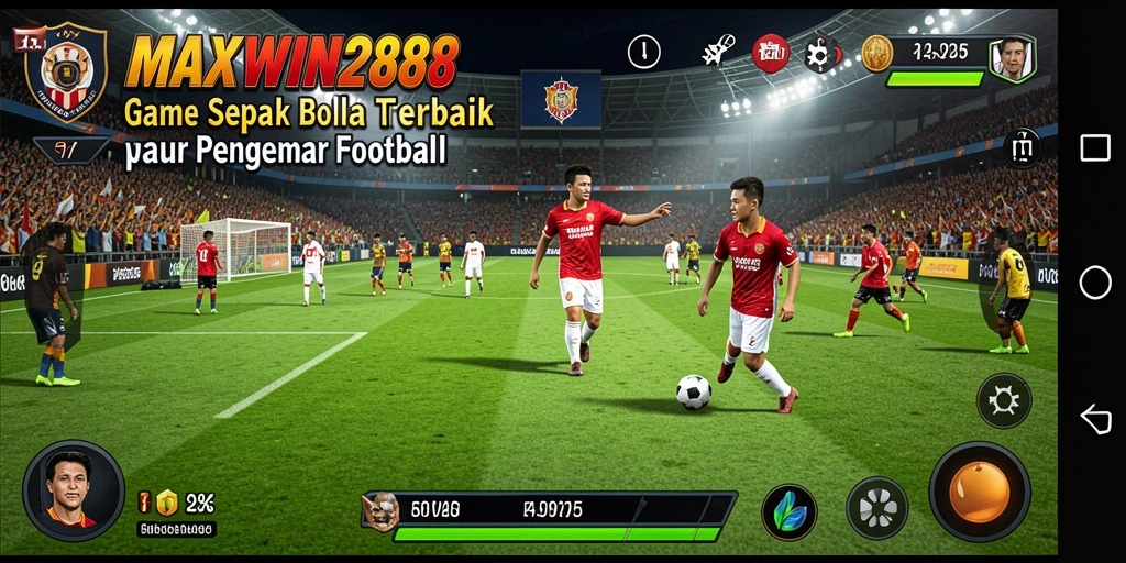 Tampilan gameplay menarik dari MAXWIN288 dalam pertandingan sepak bola.