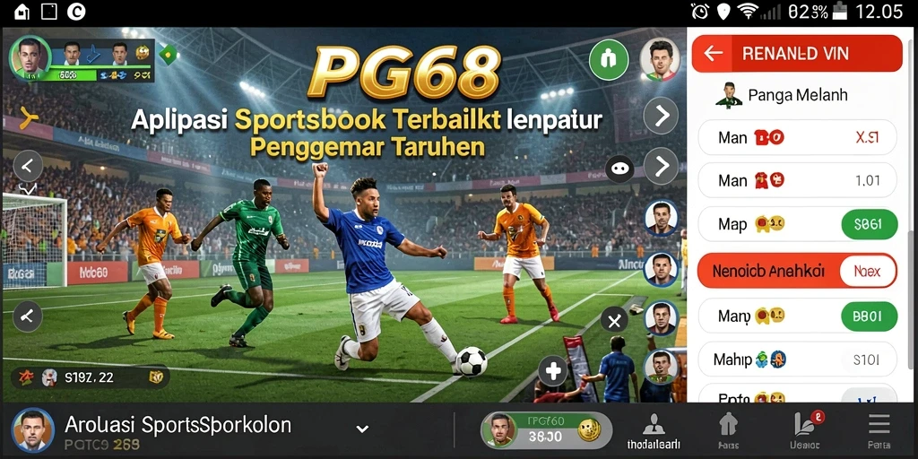 Screenshot PGG68 menampilkan fitur live betting yang memukau.