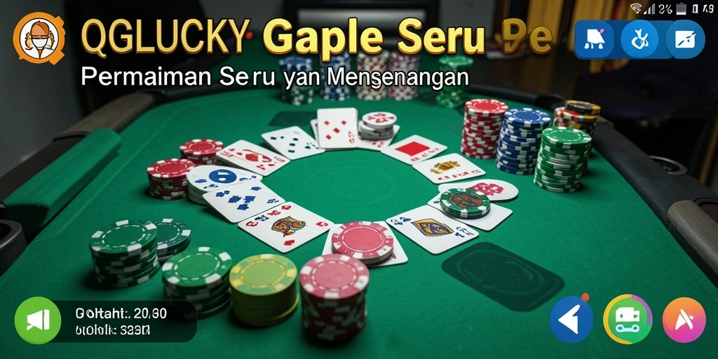 Tampilan utama gameplay QGLUCKY yang menegangkan dan seru.