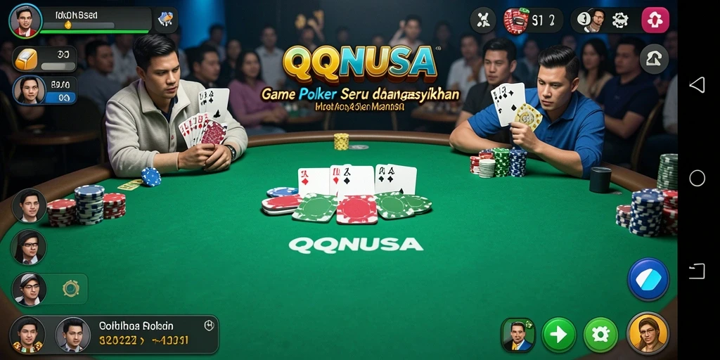Gameplay Poker yang menegangkan di QQNUSA.