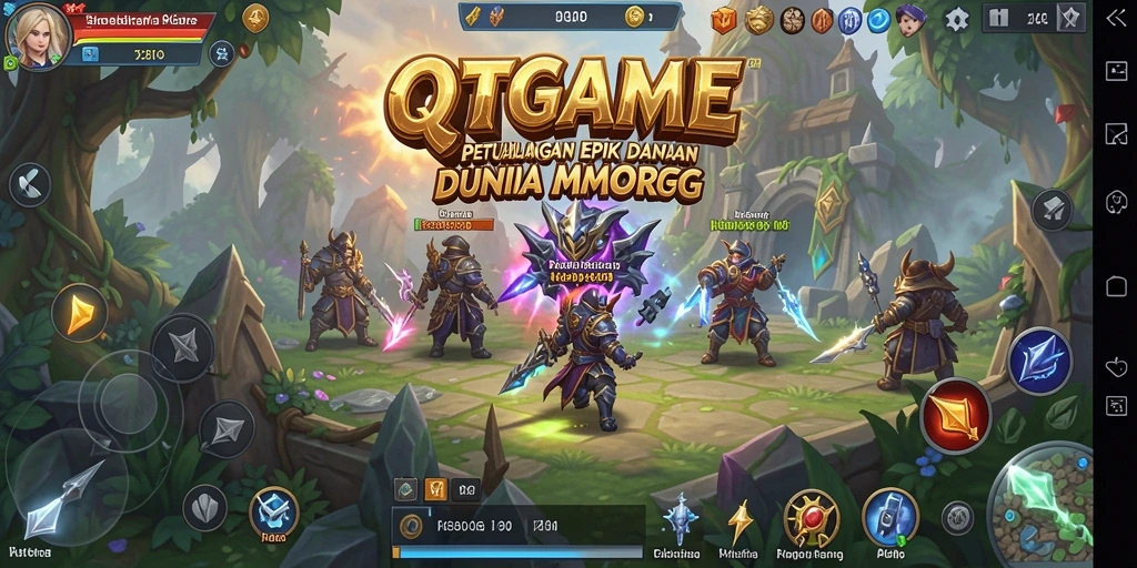 Gameplay QTGAME yang mendalam dan seru dalam dunia MMORPG.