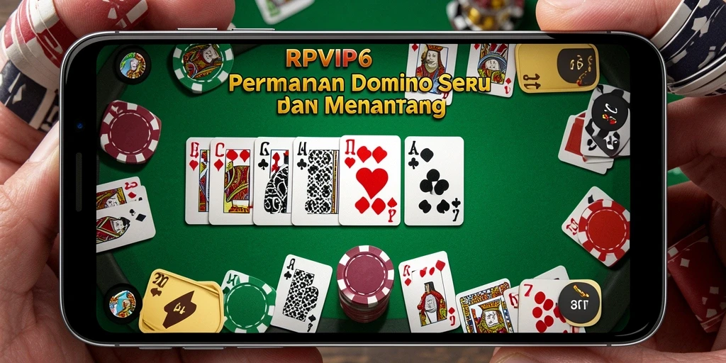 Tampilan gameplay RPVIP6 dengan aksi seru permainan Domino.