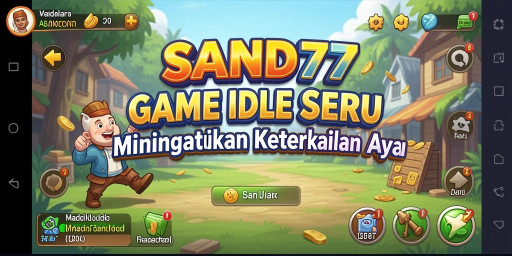 Tampilan gameplay menarik dari SAND77 yang menampilkan mekanisme Idle.