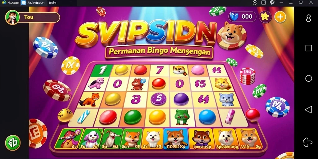 Tampilan menarik dari gameplay Bingo di SVIPSIDN.
