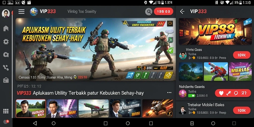 Tampilan intuitif VIP333 untuk mengelola aktivitas sehari-hari.